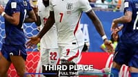 Foto: Inggris memastikan diri finis di peringkat ketiga Piala Dunia 2026 setelah menundukkan Prancis dengan skor 6-4 dalam laga dramatis di Stadion Miami, Minggu (19/7/2026).